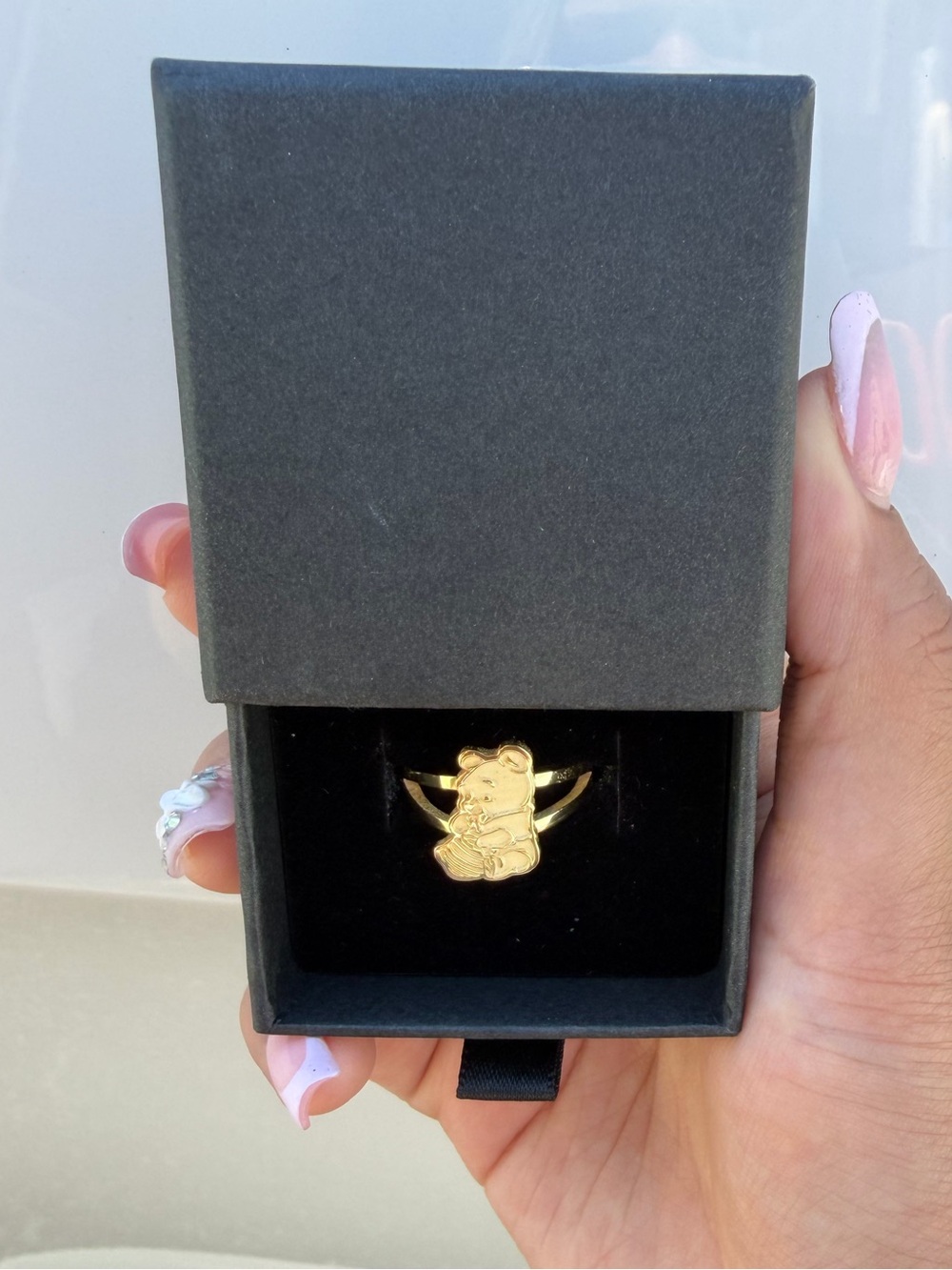 18k Gold Plated Winnie The Pooh Ring (Stainless Steel)